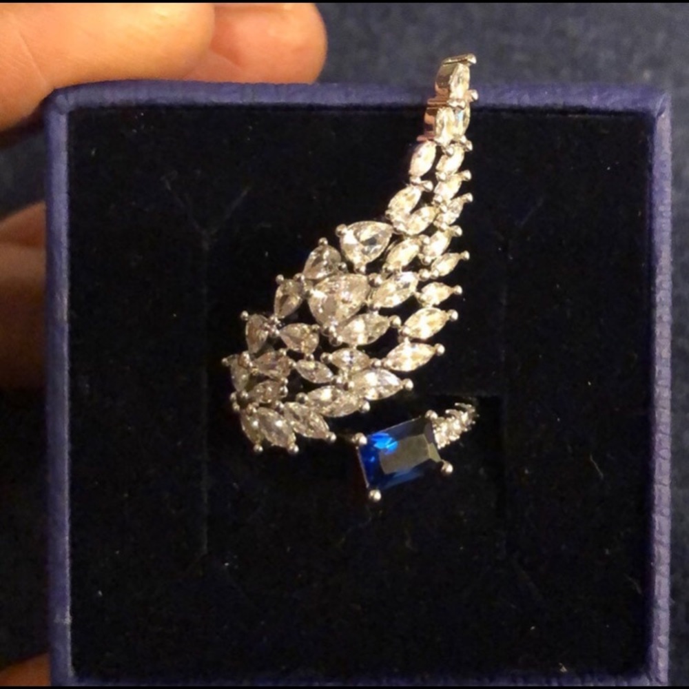 Adjustable Flame Ring Made With Swarovski Elements - image 6